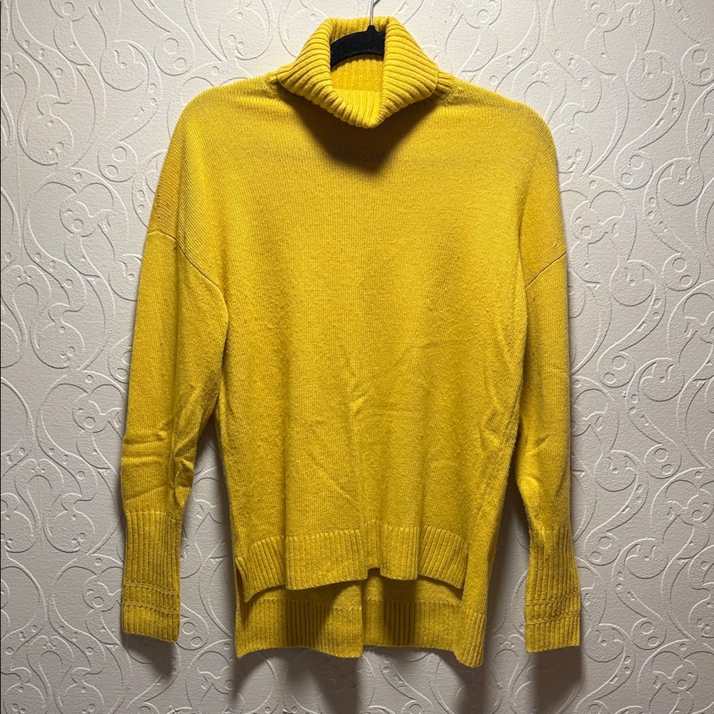 J. Crew Vibrant Yellow Cowl Neck Sweater